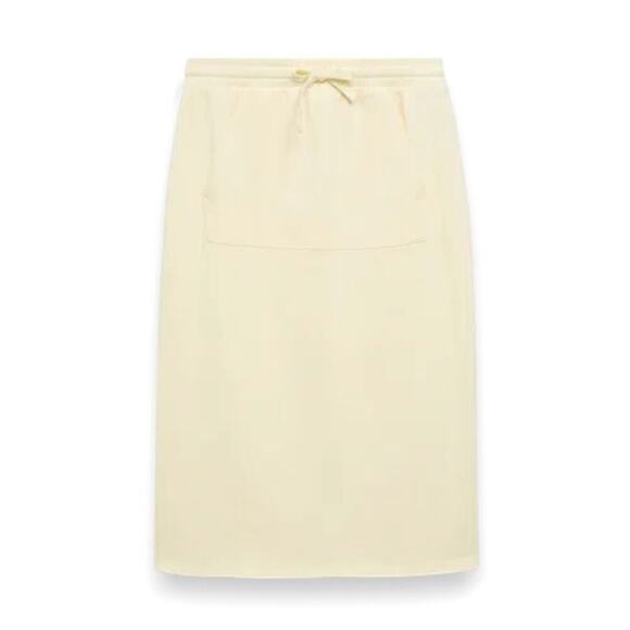 New Mango High waist Kangaroo Patch Pocket Cotton Jersey Midi Skirt - Picture 6 of 11